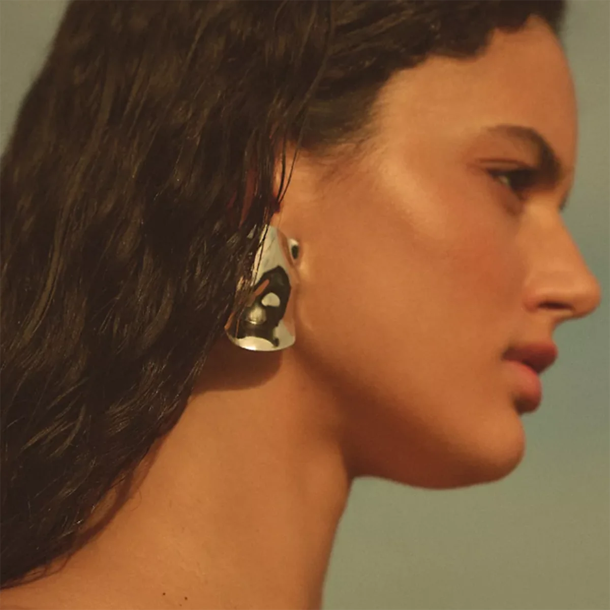 18K forgyldt hammer korn uregelmæssig konkav konveks vand krusning øreringe kvinder rustfrit stål charme fe smykker