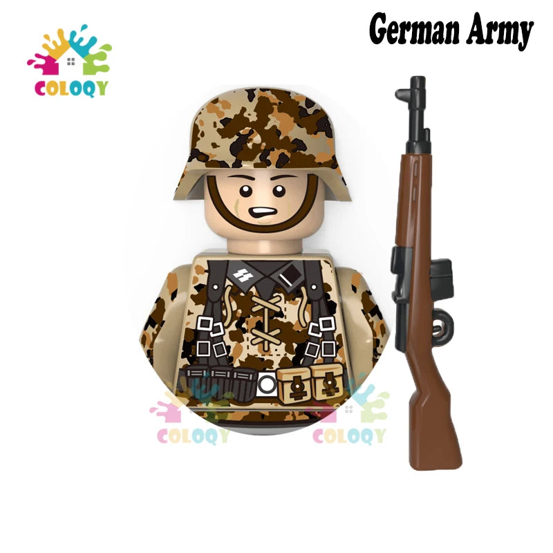 Kids Toys WW2 Soldiers Building Blocks Military Army Mini Action Figures Toys For Kids Christmas Gifts For Boys Birthday Gifts