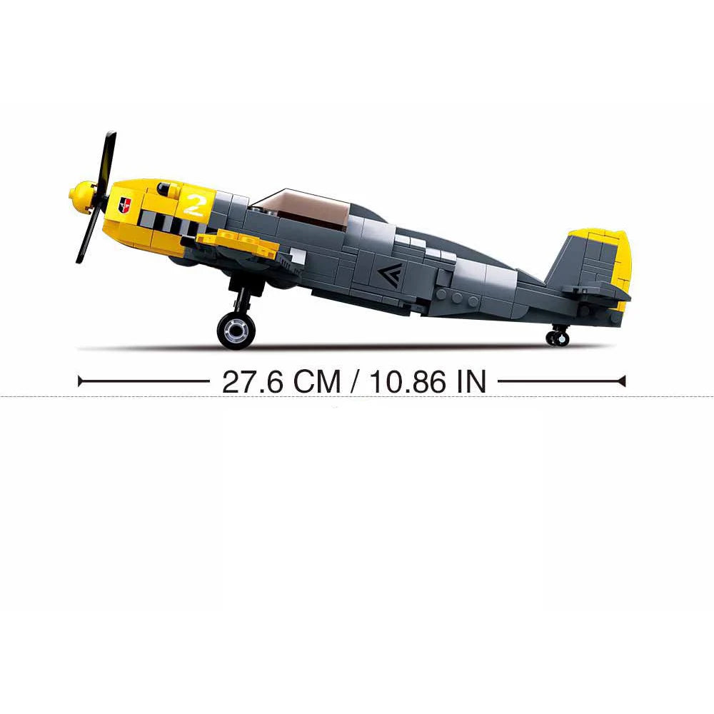 289PCS WW2 Fighter Model Building Blocks Set Military Plane Bricks Educational Toy for Children