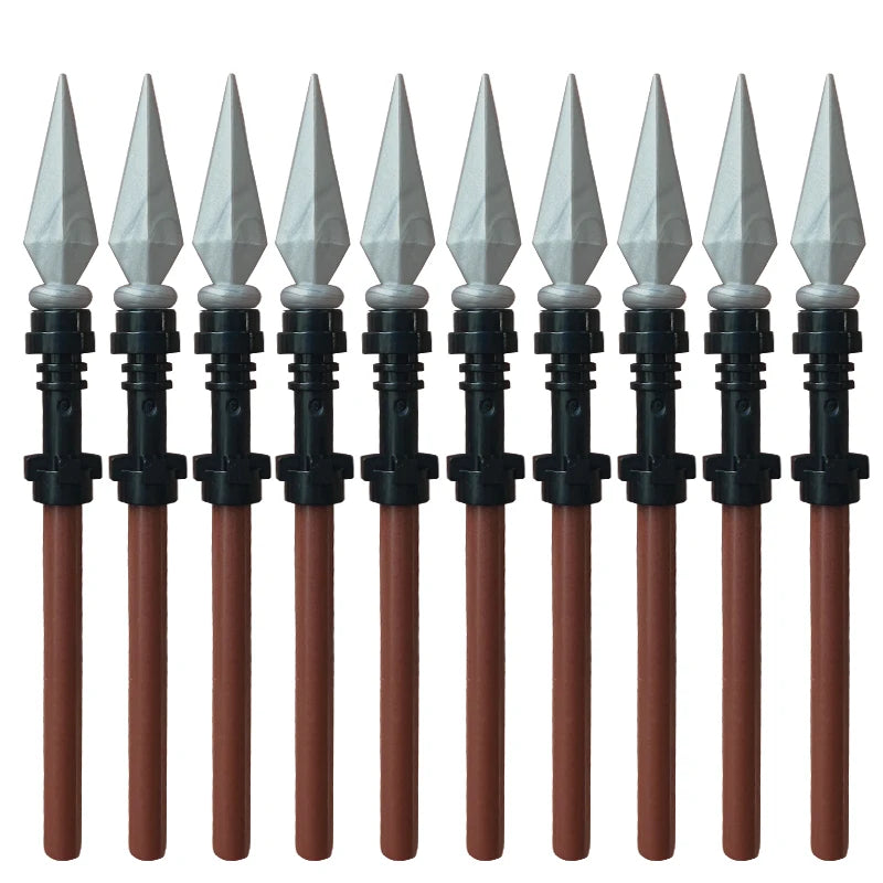 MOC Medieval Military Weapons Building Blocks Parts Castle Knights Soldier Sword Bow Crossbow Helmet Spear Model Bricks Boy Toys