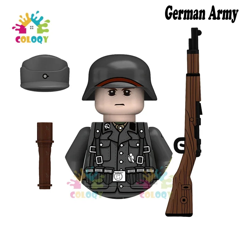 Kids Toys WW2 Soldiers Building Blocks Military Army Mini Action Figures Toys For Kids Christmas Gifts For Boys Birthday Gifts