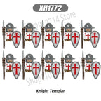 10Pcs/Set Historical Medieval Sparta Heroes Crusader Roman Soldiers Building Blocks Military Action Figures Bricks Toys For Kids