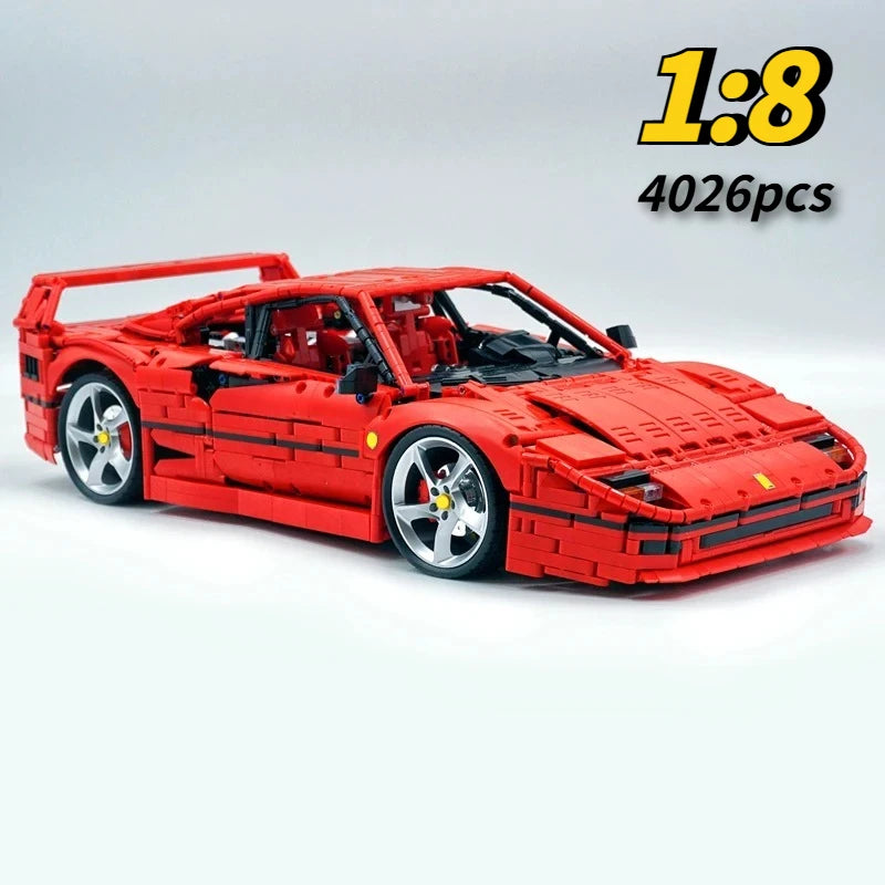 4026PCS Technical LOX Edition F40  Assembly MOC 140629 Building Block Car Supercar Model Adult High Difficulty Racing Toys