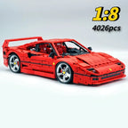4026PCS Technical LOX Edition F40  Assembly MOC 140629 Building Block Car Supercar Model Adult High Difficulty Racing Toys