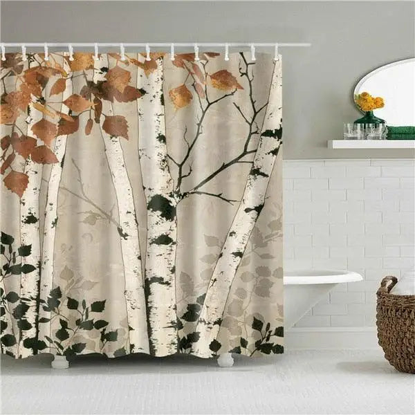 Bathroom Floral Shower Curtain, Retro Flower Farmhouse Flower Plant Butterfly Animal Bohemia, bathtub shower curtain with hooks