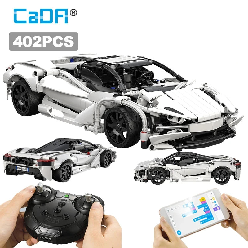 Cada Cool MOC APP Remote Control Storm Sports Car Model Building Blocks City Expert RC Racing Car Bricks Toys For Kid Gifts