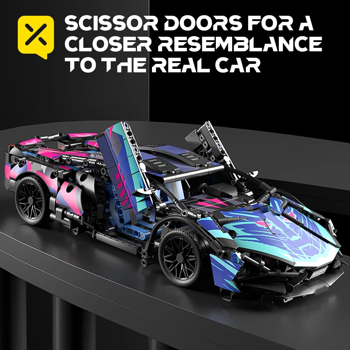 Toylinx 1:14 Technical Building Blocks Racing Car Model Collectible Car Construction Toys For Boy Desktop Decorations with Box