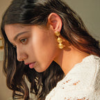 Vintage 18K Gold Plated Creative Stainless Steel Threaded Shaped Pendant Earrings Personality Charm Fashion Jewelry Women