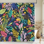 Nordic Shower Curtain Flower Plant Pattern Bathroom Curtains Bath Screen Waterproof for Home Bathroom Decor Print Shower Curtain