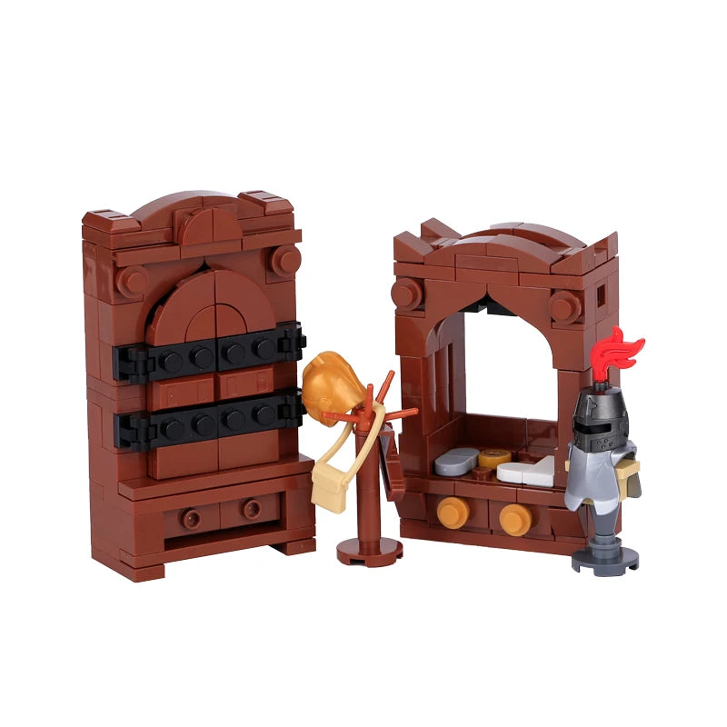 Medieval Military Tower Building Block Rome Knight Castle Siege Vehicle Hammer Boat Tent Flag Sword Weapons Bricks Toys Kid Gift