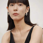 Geometrische wasserdichte 18k vergoldete Edelstahl-Ohrringe mit ineinander verschlungenen Wassertropfen, Charme, Statement, antiallergischem Schmuck