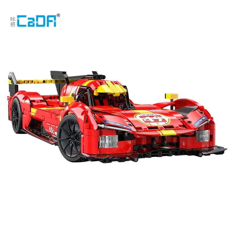1518Pcs 1:10 Cada MOC City Remote Control Flame Racing Car Model Building Blocks RC V6 Sports Vehicle Bricks Toys Festival Gifts
