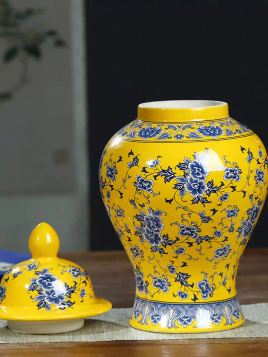 Vase en porcelaine bleu et blanc antique de grande taille, décoration en céramique de Jingdezhen, arrangement floral Dracaena sanderiana, salon de la maison