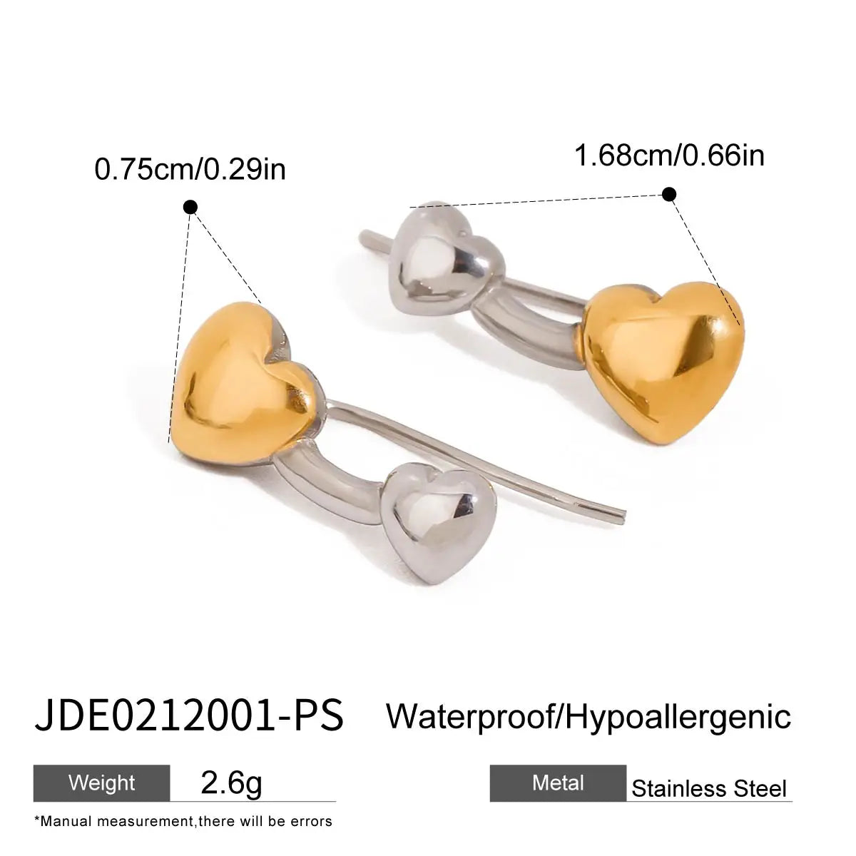 Zora hart steker oorbellen roestvrij staal waterdicht ongebruikelijke oorbellen verkleuringvrije sieraden bijoux vrouw cadeau