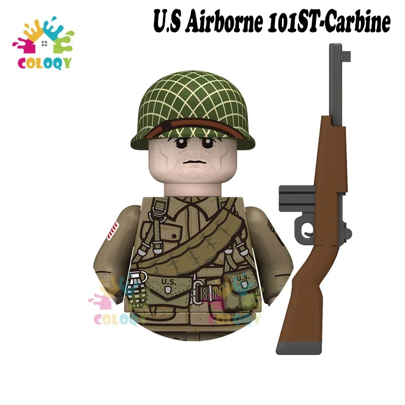 Kids Toys WW2 Soldiers Building Blocks Military Army Mini Action Figures Toys For Kids Christmas Gifts For Boys Birthday Gifts