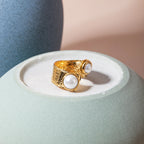 Minimalistische roestvrijstalen multi-stijl ontwerp open ring goudkleurige lichte gezellige vrouwen charme 18K PVD-geplateerde statement sieraden