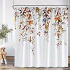Blue Leaves Shower Curtain Watercolour Plant Eucalyptus Leaf Modern Simple Home Bathroom Decor Fabric Bath Curtains With Hooks