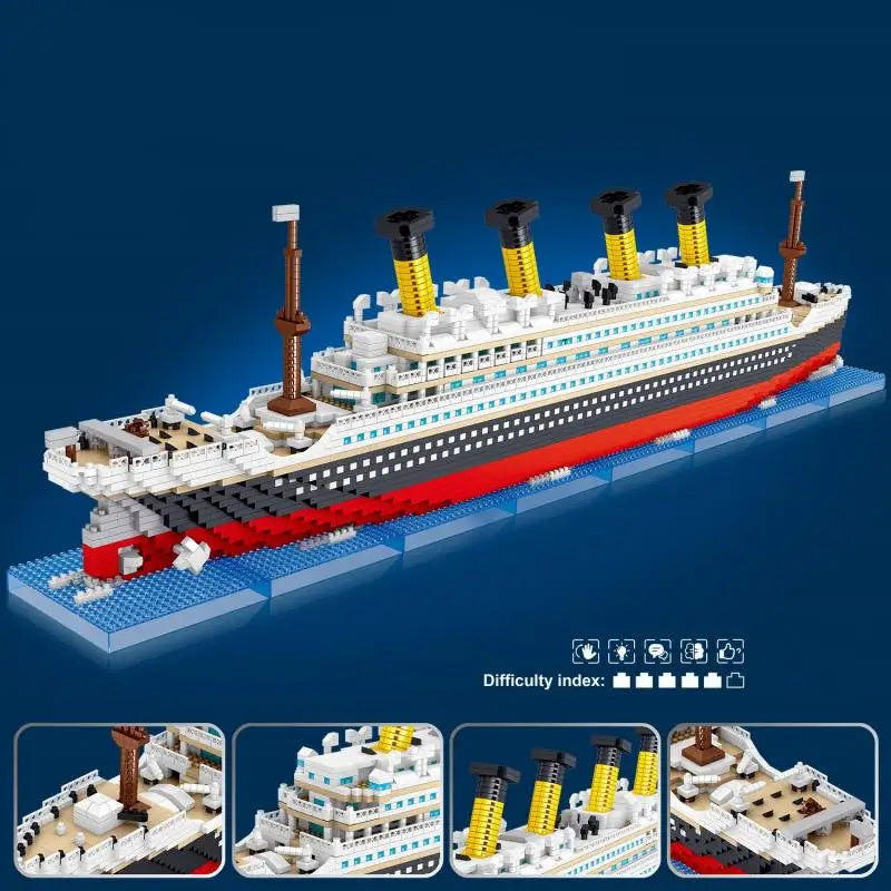 4404PCS Titanic Building Blocks Cruise Ship Mini Assemble Bricks Model Toys Kits Desktop Decoration Holiday Gifts For Children