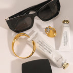 18k vergoldeter Edelstahl-Hammerkorngriff Seestern mit Imitationsperlen-Muschelring Damen Allergieprävention Charmschmuck