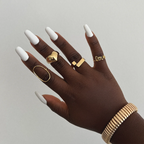 Anello incrociato geometrico in stile INS leggero e accogliente placcato in oro 18k, misura 7, donna, acciaio inossidabile, gioielleria statement anti allergica