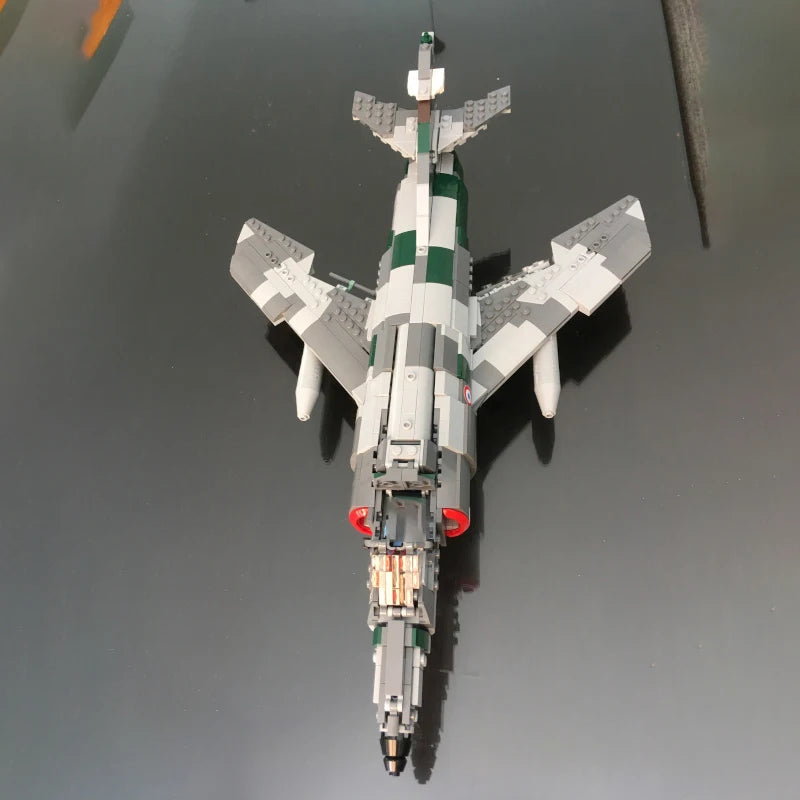 Military Aircraft Model MOC Building Bricks Modern Fighter Jets Modular Technology Gifts Holiday Assemble Children Toys Suit