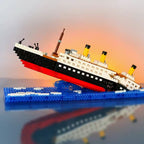 Bottle Ship Retro Vessels Model Assembly Building Blocks Sailing Boats Corsair Titanic Miniature Brick Home Decoration Kids toys