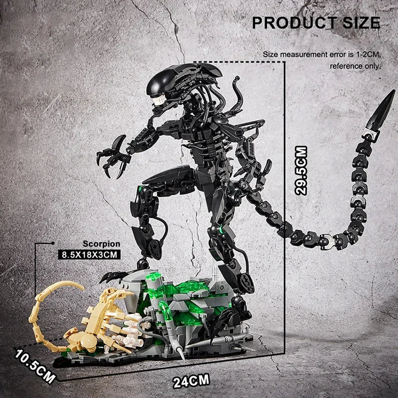 Creative MOC 958pcs Alien Monster Building Blocks Bricks Set DIY Alien Figures Assembly Model Kit Toys For Children Adult Gifts