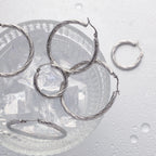 گوشواره سیمی با خلق‌وخوی شیک، سبک کاخ، استیل ضدزنگ رترو، ضدآب، بدون تغییر رنگ، جواهرات بافت‌دار فلزی