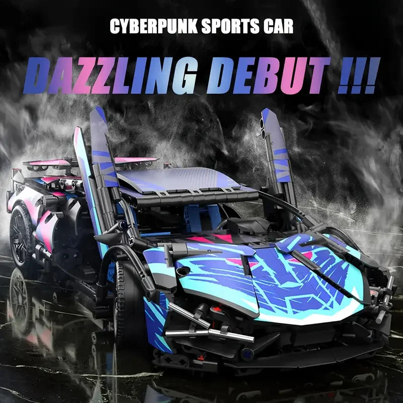 1614-Piece Technology Series Classic Cyber-Style Racing Car Building Blocks City Famous Brand Supercar Moc Assembly Toy Easter Gift Birthday Gift