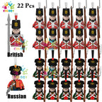 Kids Toys 22/10 Pcs Napoleonic Wars Military General Soldier Building Blocks Imperial Navy Figures Toys For Kids Birthday Gifts