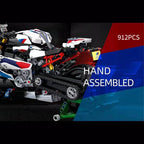 912Pcs City Technical Locomotive Motorcycle Building Blocks MOC Speed Supercar Motorbike Model Bricks Boy Toy for Childrens Gift