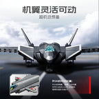 J-20 Carrier Based Fighter Jet Assemblage Building Blocks MOC Military Series Aircraft Plane Model Bricks Boys Toys Gifts