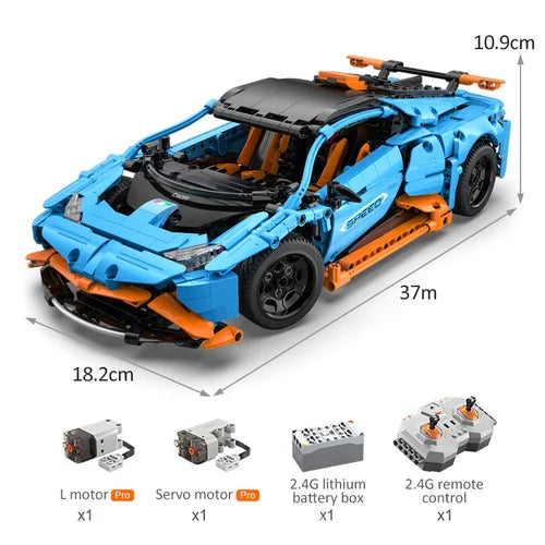 Cada 1126 PCS CITY Compatible RC Car Building Blocks Technical STEM Remote Control Toys Gift Red Supercar Bricks For Children