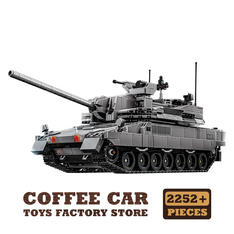 T-14 Main Battle Tank Building Blocks Children Toys WW2 Armored Cars MOC Bricks KF51 Military Panzer Model Adult Kids Gifts NEW