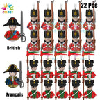 Kids Toys 22/10 Pcs Napoleonic Wars Military General Soldier Building Blocks Imperial Navy Figures Toys For Kids Birthday Gifts