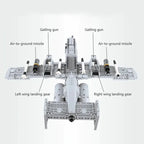 961PCS WW2 A10 Warthog Plane Fighter Jet Building Blocks Set Air Force Airplane Model Kits Bricks Toy Gifts for Teens and Adults