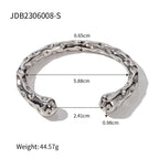 18K vergoldeter Edelstahl geometrisches Hammerkorn Lava-Serie Armband/Ring/Ohrringe hypoallergen luxuriöser Damenschmuck