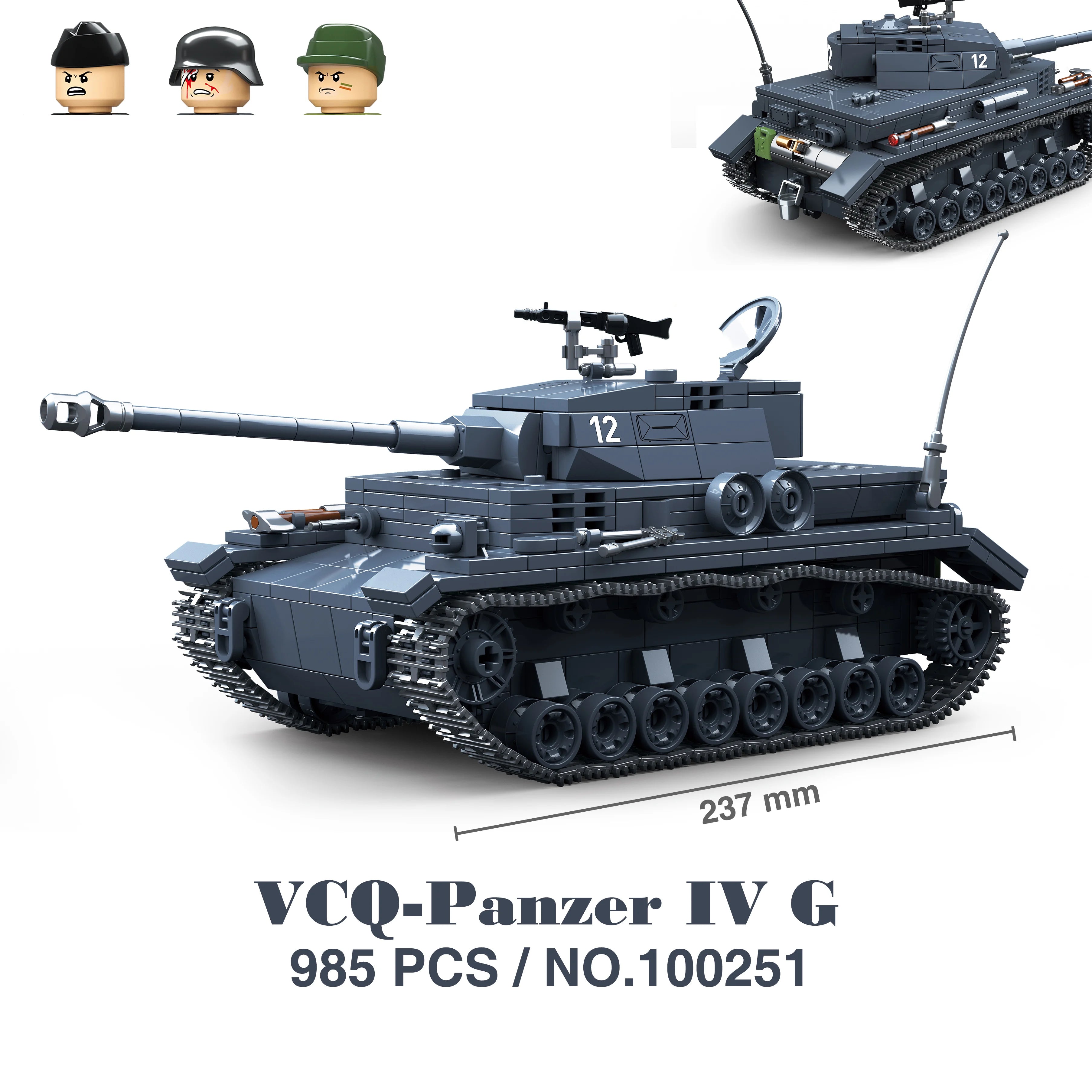 Military Tanks Stuart SdKfz251 PanzerVI Sherman US Army Quan Guan WW2 Soldier Figure Model Building Block Brick kid Children Toy