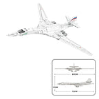 1598PCS Military Tu-160 Bomber Model Building Blocks Air Force Aircraft Fighter Bricks Toys Creative Desktop Ornaments Kids Gift