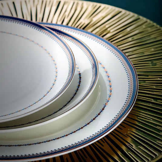 Ustensiles de cuisine en porcelaine de style européen Jingdezhen, vaisselle en céramique, ensemble minimaliste de plats et d'assiettes