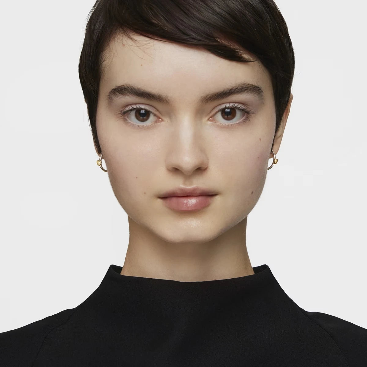 Minimalistisk Guld Sølv Farve Matchende Rustfrit Stål Hjerteformede Øreringe Kvinder Anti Allergisk Rustfri Stilfulde smykker