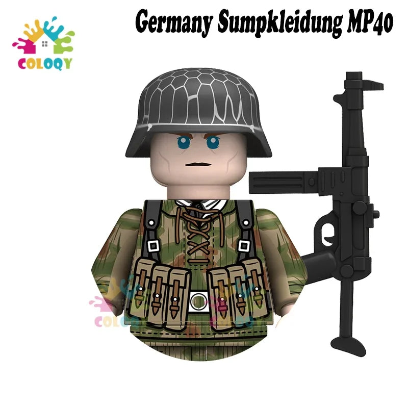 Kids Toys WW2 Soldiers Building Blocks Military Army Mini Action Figures Toys For Kids Christmas Gifts For Boys Birthday Gifts