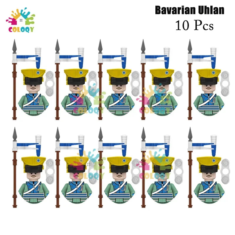 Kids Toys 22/10 Pcs Napoleonic Wars Military General Soldier Building Blocks Imperial Navy Figures Toys For Kids Birthday Gifts