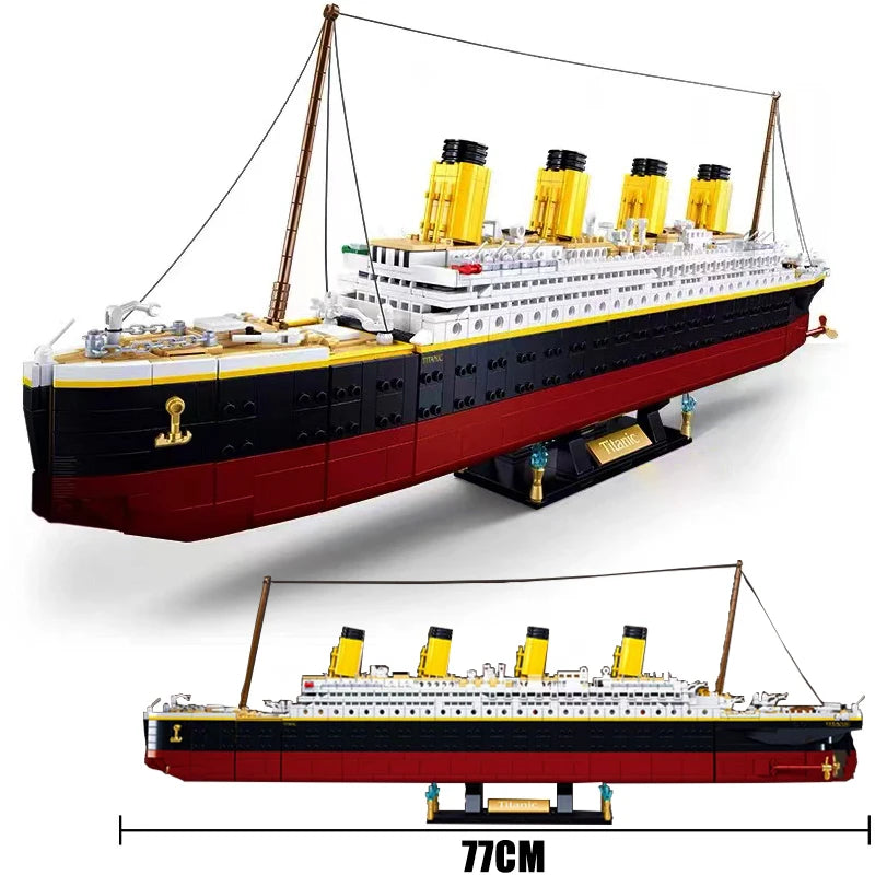 2401Pcs City Titanic RMS Cruise Ship Model Building Blocks Kits  Creator Expert Boat Bricks DIY Kids Toys For Kid Gift MOC