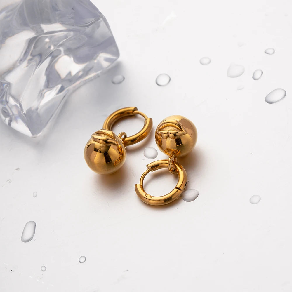 Brincos de Estudo em Forma de Lábios Grossos Banhados a Ouro 18K, Antioxidantes, em Aço Inoxidável, À Prova d'Água, Acessórios de Joias para Mulheres