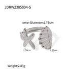 18K vergoldeter Edelstahl Meer Ozean Element Muschel Kaurischnecke Muster Ohrring/Ring/Halskette Damen Ohr Schmuck ohne Anlaufen