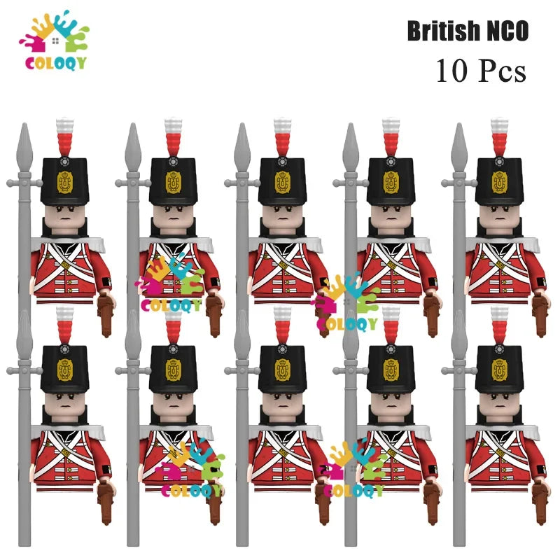 Kids Toys 22/10 Pcs Napoleonic Wars Military General Soldier Building Blocks Imperial Navy Figures Toys For Kids Birthday Gifts