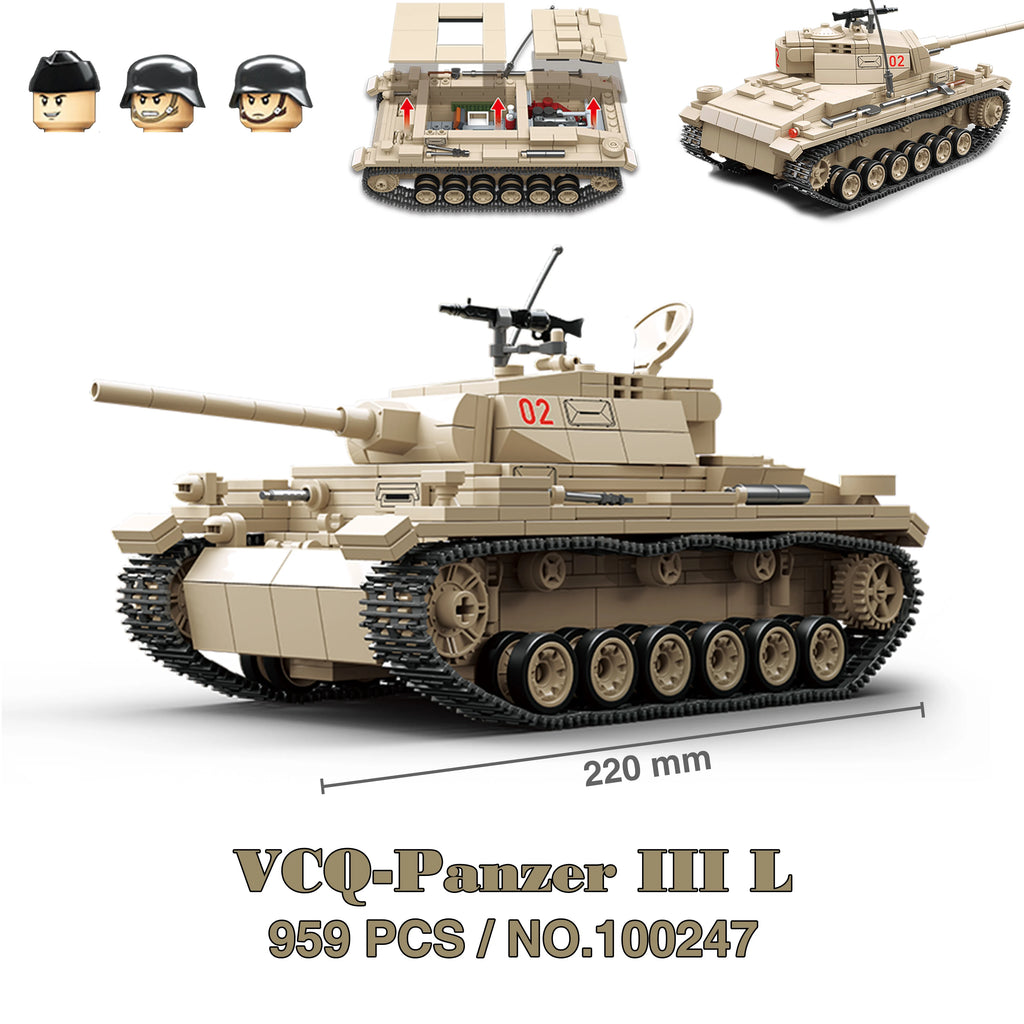 Military Tanks Stuart SdKfz251 PanzerVI Sherman US Army Quan Guan WW2 Soldier Figure Model Building Block Brick kid Children Toy