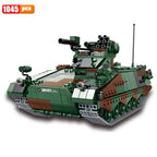 Military ww2 Cannon Assault Armored Vehicle Battle Tank Car Truck Army Weapon Building Blocks Sets Model Boys Toys for Kids Gift