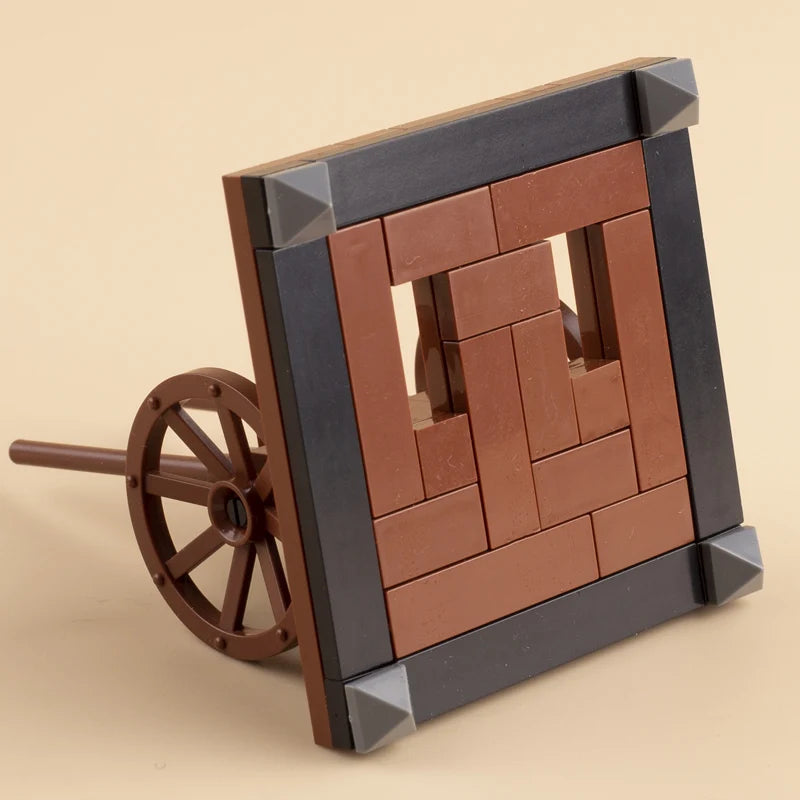 Medieval Military Tower Building Block Rome Knight Castle Siege Vehicle Hammer Boat Tent Flag Sword Weapons Bricks Toys Kid Gift